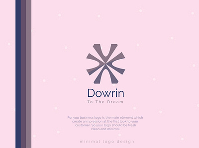 Dowrin logo art branding design design art designer flat graphicdesign icon illustration illustrator logo logodesign minimal