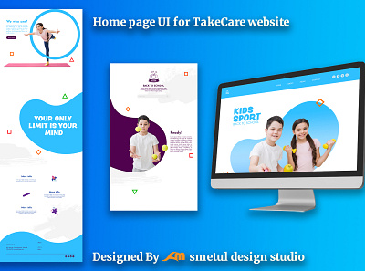 Kids Sports website design app branding flat graphicdesign icon minimal typography ui ux web