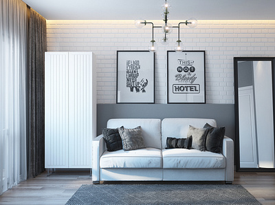 Modern light room decoration design details inspiration interiour sofa visual design wall whitespace
