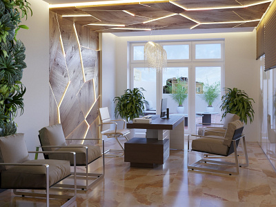 Light office 3dsmax accent decoration design floor interiordesign lighting office table tile visual design wall window