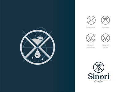 Sinori logo branding coffee design drip drop illustration logo minimal moutains packaging typography vector web