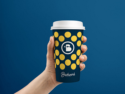 Backwork b letter backwork brand coffee cup design fast food logo