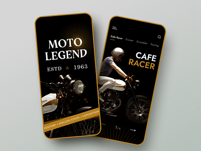 Motorcycle App Design app bike graphic design mobile app moto ui web design