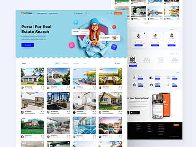 Portal for Real Estate Search ads branding design graphic design home page landing landing page property real estate ui ux web design