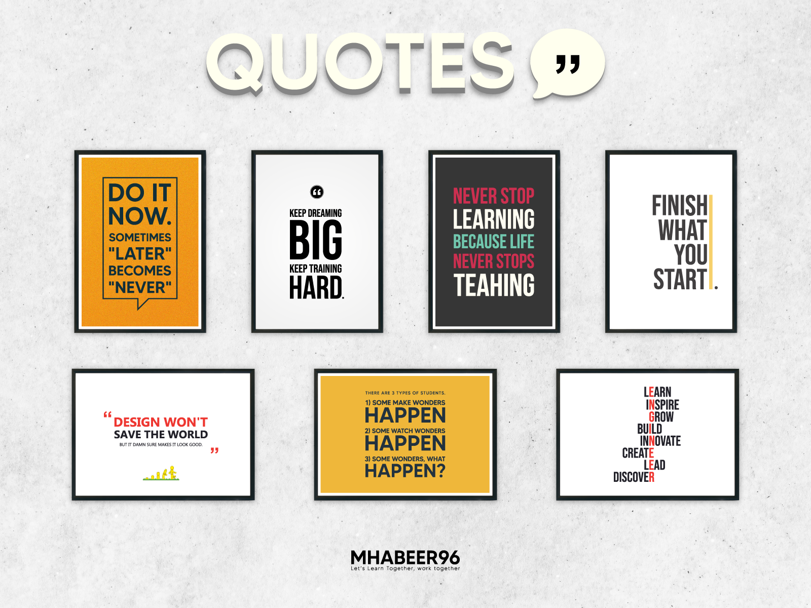Inspiration Quotes Project for Office Interior by Md. Mehedi Hasan Abeer on  Dribbble