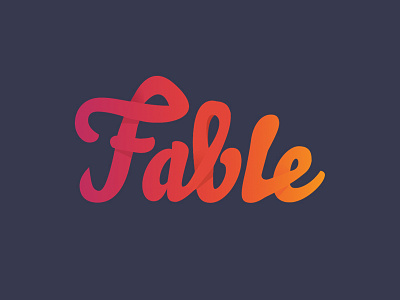 Fable Logo branding gradient identity lettering logo type typography