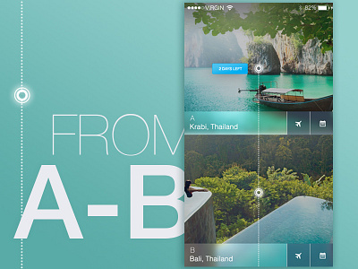 Design Challenge - From A-B app challenge dailyui design designchallenge holiday mobile travel ui