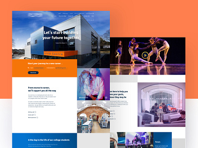 College Landing Page college colourful education landing page ui vibrant website