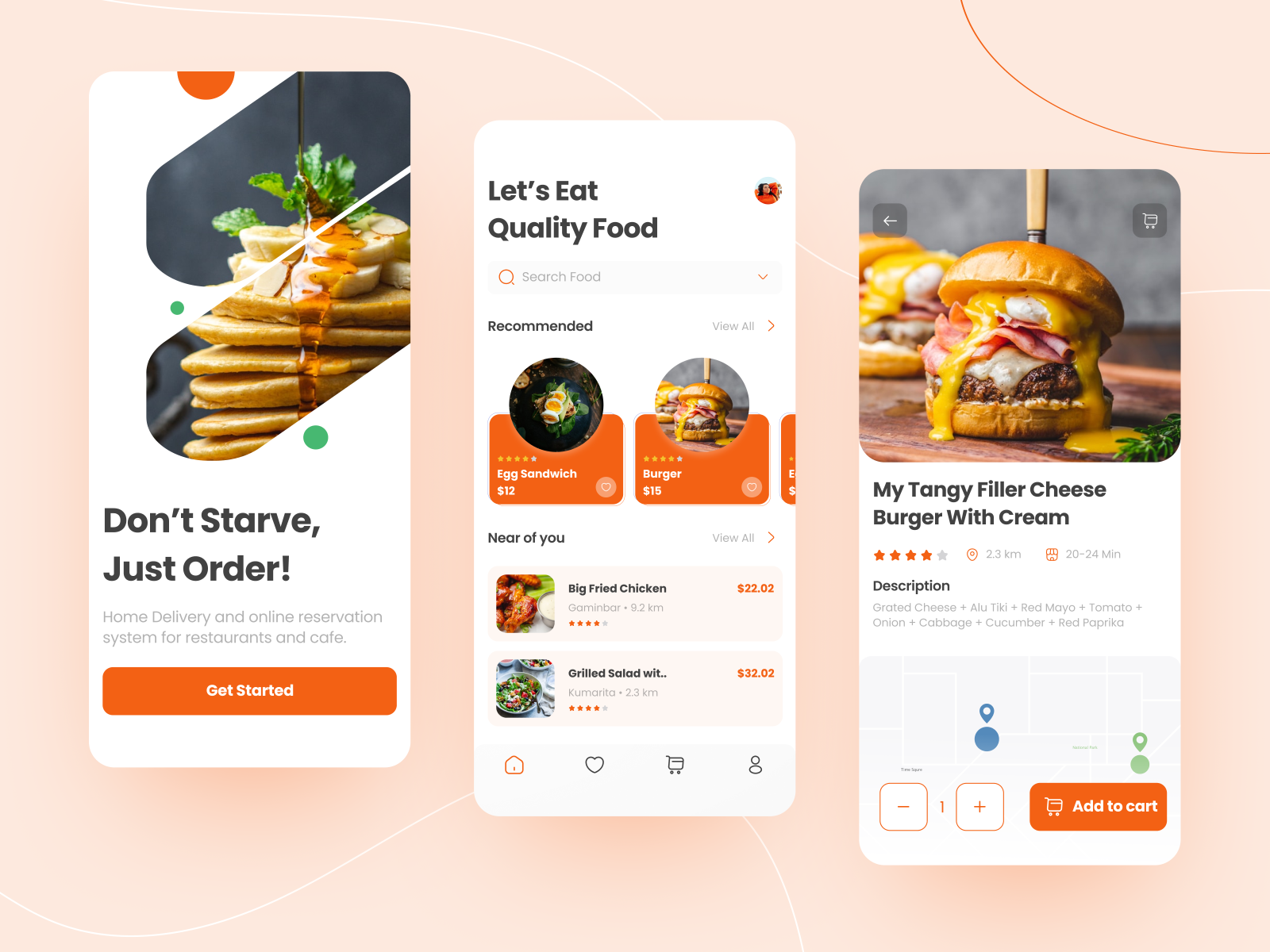 Food ordering and delivery app by IndiaNIC Infotech on Dribbble