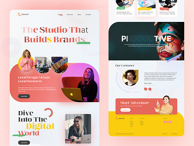 Studio that Builds Brands agency branding brands build clean company creative design flat illustration landing page portfolio product studio ui ux web website