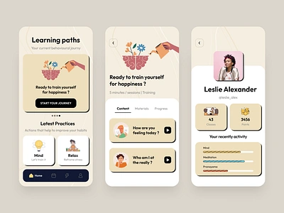 Mental Health App app book brain design game health issues mental mental health mind mindset mobile physco problem solution solve talk ui ux visit