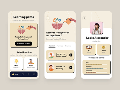 Mental Health App app book brain design game health issues mental mental health mind mindset mobile physco problem solution solve talk ui ux visit