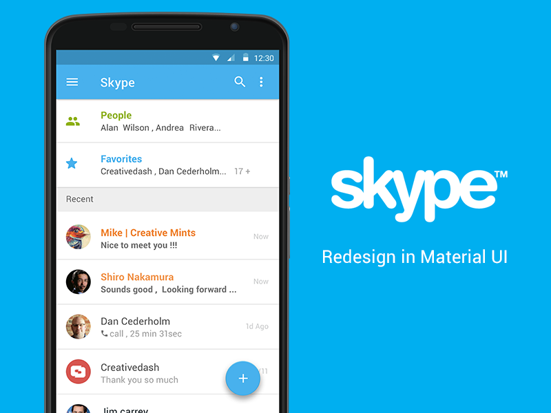 facebook skype app for android