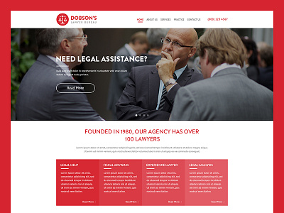 Dobson's Website Design clean design flat homepage lawyers ui ux website