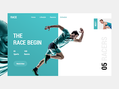 The Race Begin design race sketchapp slider sport sports ui ux web