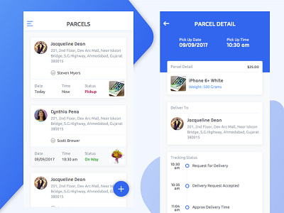 Parcel App Design