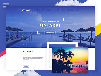 Home Page Concept concept homepage hotel luxury minimal resort sketch ui ux web