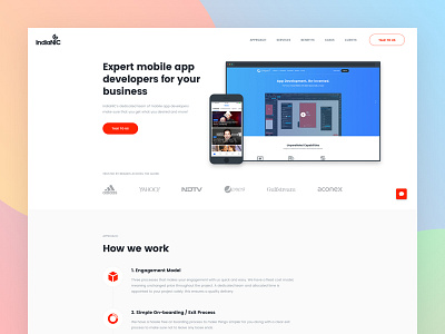 Landing Page Design for Marketing app business client design developer landing marketing mobile page services work