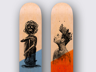 Boards art deck design illustration skateboard