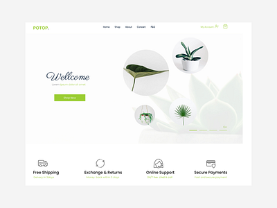 Potop agency website design e commers figma home page landing page ui ux web website woocommerce wordpress
