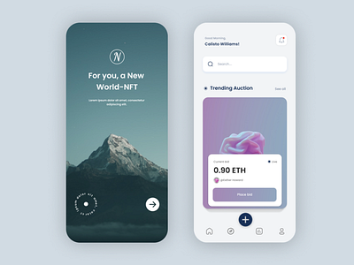 NFT mobile app app art bitcoin blockchain conceptiosios14nft crypto currency digital money technology token transaction