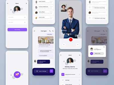 Video Calling And Chat UI agency website app concept design internet ui