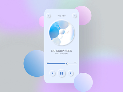 Music-Player app appconceptiosmobile application illustration interface neumorphism set template ui user vector website