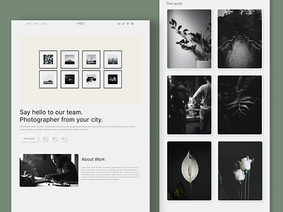 Photography landing page