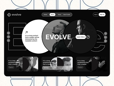 Evolve business concept illustration internet landing layout page site template vector web website