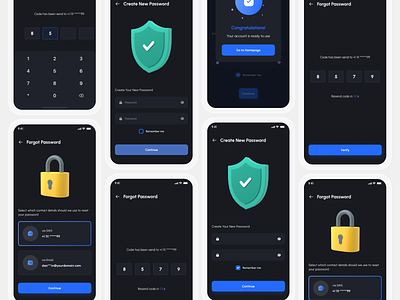 OTP Login App UI access account app code login otp password security sign smartphone user verification