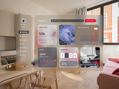 Vision Pro UI (Glassmorphism) digital future illustration innovation interface pro reality screen technology touch ui vision