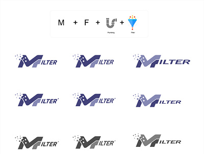 M Filter logo Design Concept branding design logo typography vector