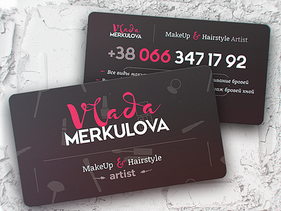 Business Cards for MakeUp Artist