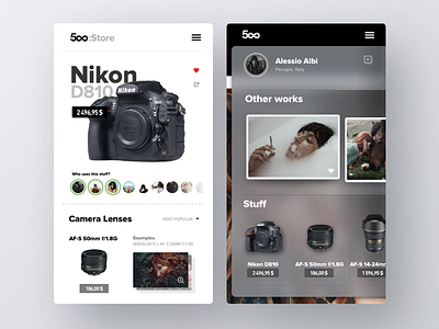 500px:Store app appdesign freelancer ios iosinspiration iphone marketing photographer ui uidesign ux uxdesign