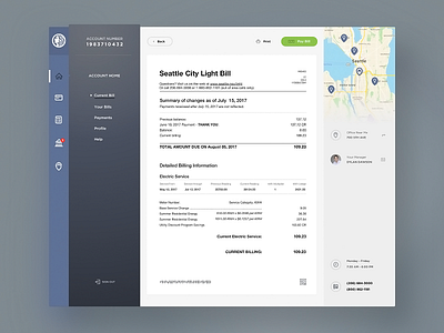 Seattle City Light Dashboard dailyui dashboard design interface light seattle sketchapp ui ux webdesign