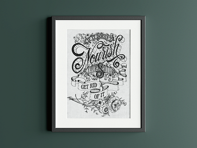 Nourish your Soul - Lettering wall art