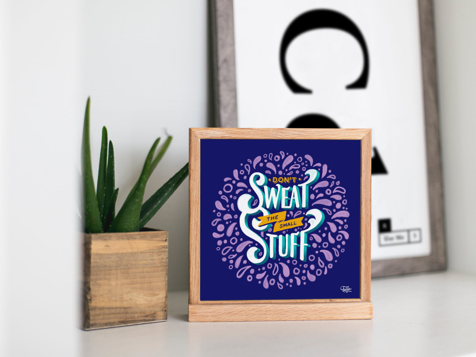 Don T Sweat The Small Stuff Lettering Art By Andee Nguyen On Dribbble   Lettering Frame 2021 04 03 Don T Sweat The Small Stuff 4x 