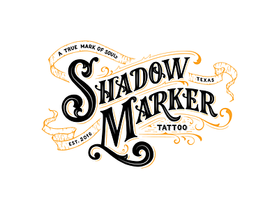 Shadow Marker - Logo concept branding decorative heritage lettering logo logodesign logotypes tattoo typography victorian vintage