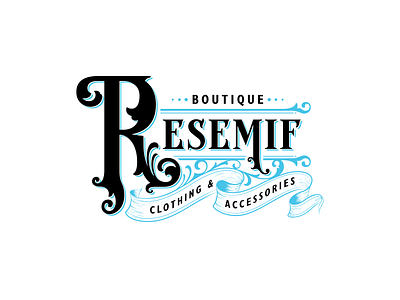 Resemif - Logo concept branding decorative fashion heritage illustrative lettering logo logo concept logotypes ornamental typography logo vintage