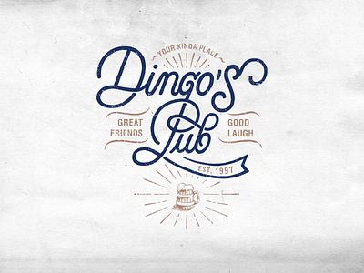 Dingo Pub - Logo concept branding handlettering illustrative lettering lettering art lettering logo logotypes typography vintage