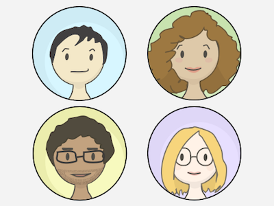 User Testing Personas イラスト user users avatars portraits faces characters illustration user testing personas