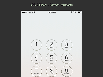 iOS9 Dialer - Sketch Template