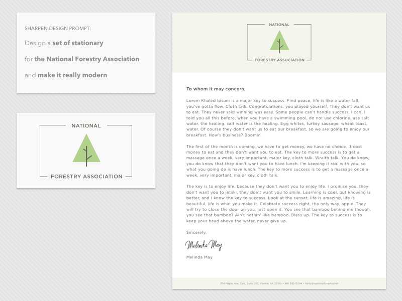 UI Challenge 001 - Set of Stationary design challenge branding forestry logo logo design letterhead tree daily ui challenge design prompt sharpen.design daily ui stationary