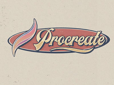 Vintage 50s Procreate Logo app branding design getcreativewithprocreate icon illustration logo typography
