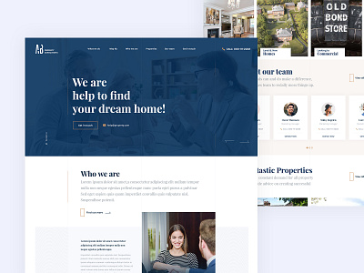 Property Management Web Design adobe photoshop angularjs branding design brokers html css interaction design landing page design laravel node.js php property management real estate realtor responsive design tenant uiuxdesign webdesign webpagedesign