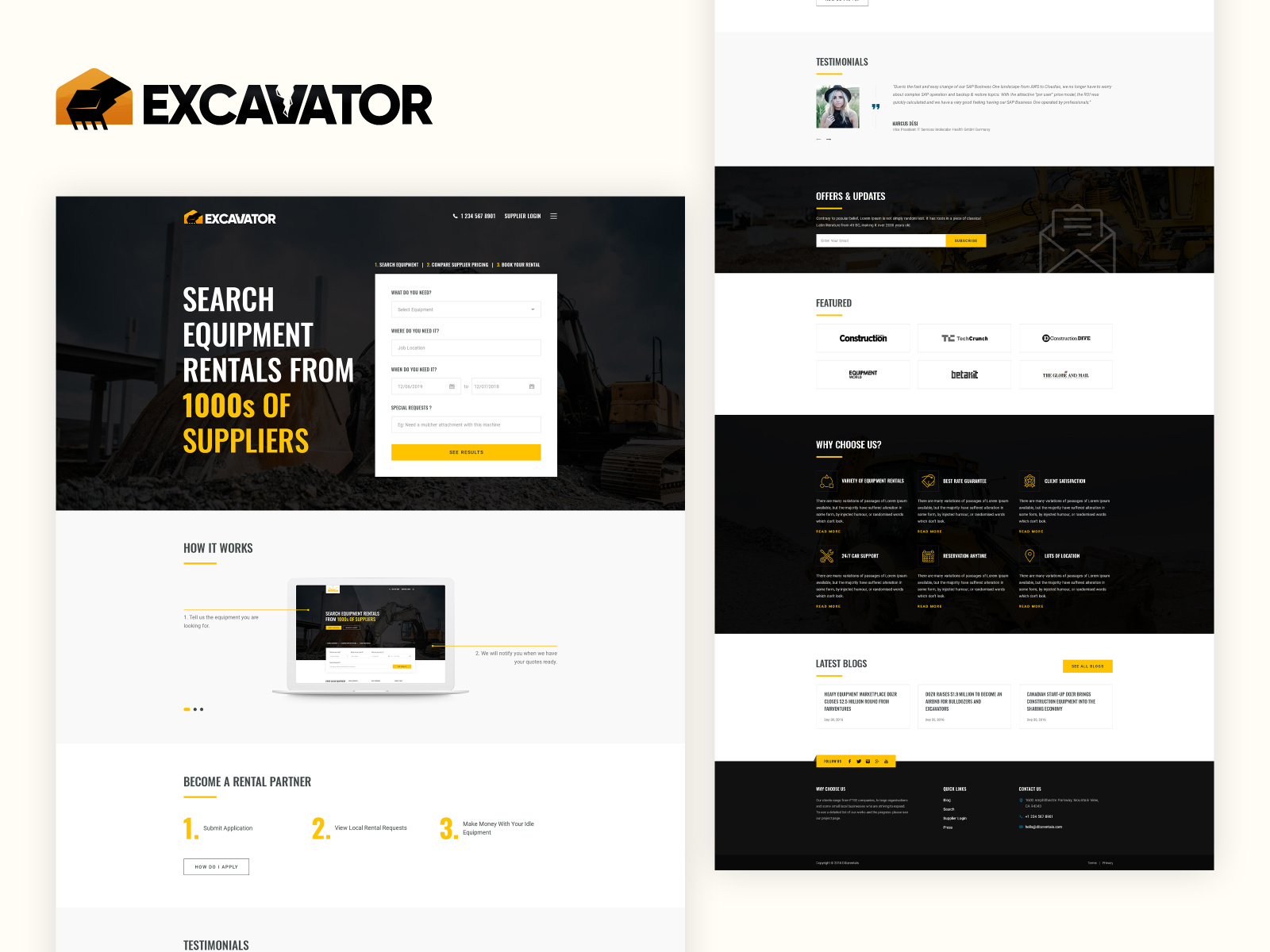 Excavator Heavy Equipment's Rental Portal by Parvez Mankad for