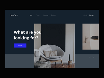 HomePlanet home page 2 design minimal web webdesign website design