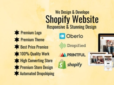 SHOPIFY PRINT ON DEMAND print on demand printful printify shopify shopify store store design website design