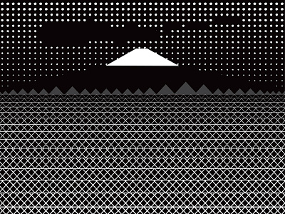 Mount Fuji geometric clouds geometric design geometric waves japan lake kawaguchi mount fuji