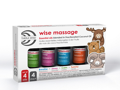 Massage Oils | packaging design & illustration animals illustration baby design beaver illustration deer illustration kids design label design packaging design print design